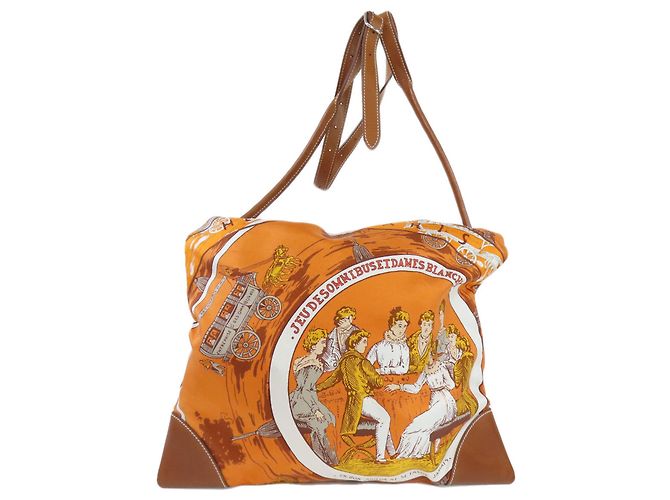 Silk In Borsa tote Silky City di Hermès Arancione - vista 2
