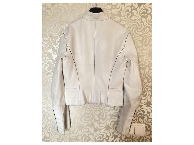 Louis Vuitton Lederjacke Bikerjacke Weiß - Ansicht 12