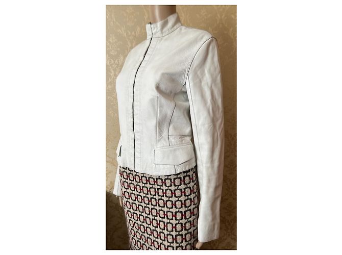 Louis Vuitton Lederjacke Bikerjacke Weiß - Ansicht 3