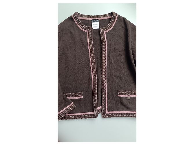 Chanel von Karl Lagerfeld 05A 2005 Kaschmir-Cardigan und Oberteil Mehrfarben - Ansicht 10