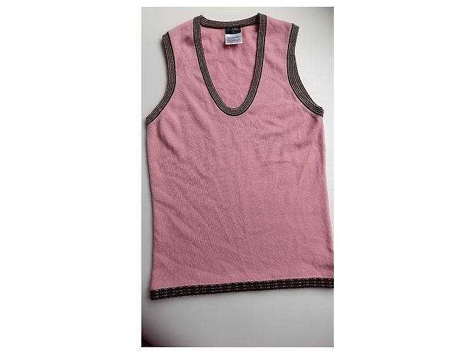 Chanel von Karl Lagerfeld 05A 2005 Kaschmir-Cardigan und Oberteil Mehrfarben - Ansicht 11