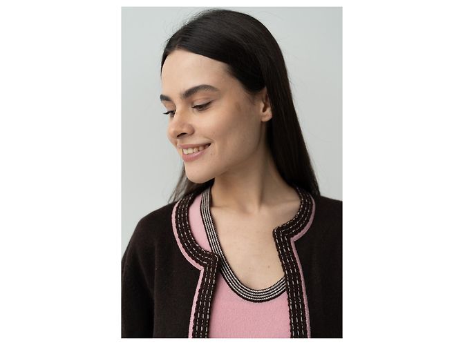 Chanel von Karl Lagerfeld 05A 2005 Kaschmir-Cardigan und Oberteil Mehrfarben - Ansicht 3