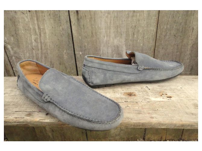 Autre Marque Mocasines Larson de cuero azul - vista 4