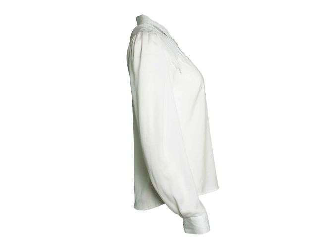 Gestuz, camisa blanca con cuello de encaje Blanco - vista 4