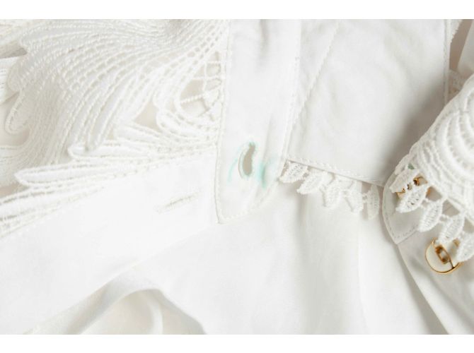 Gestuz, camisa blanca con cuello de encaje Blanco - vista 5