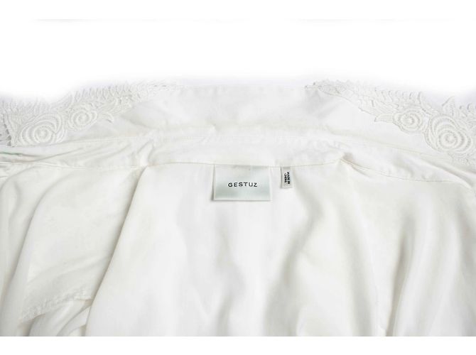 Gestuz, camisa blanca con cuello de encaje Blanco - vista 7