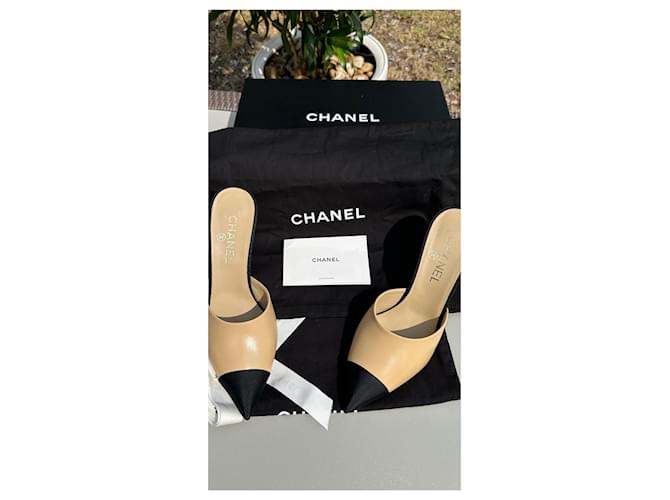 Mules Chanel Nero Beige - vista 10