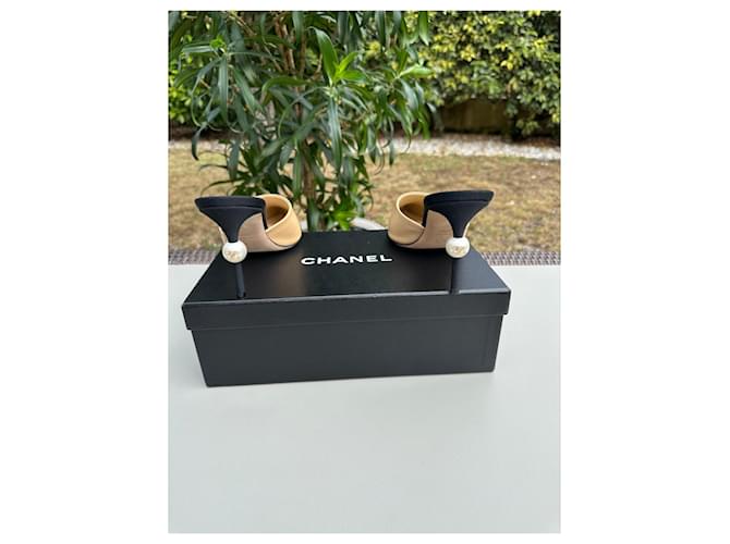 Mules Chanel Nero Beige - vista 11