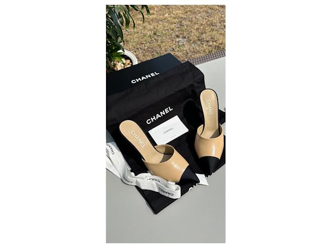 Mules Chanel Nero Beige - vista 9
