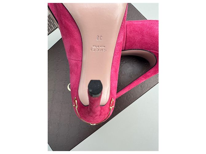 Gucci Pumps Fuchsia Leder Hirschleder Fuschia - Ansicht 4