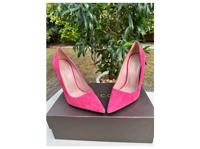Gucci Pumps Fuchsia Leder Hirschleder Fuschia - Ansicht 6