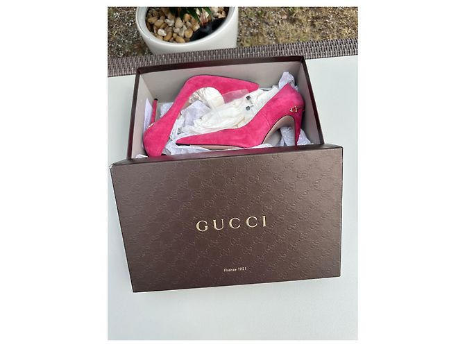 Gucci Pumps Fuchsia Leder Hirschleder Fuschia - Ansicht 8