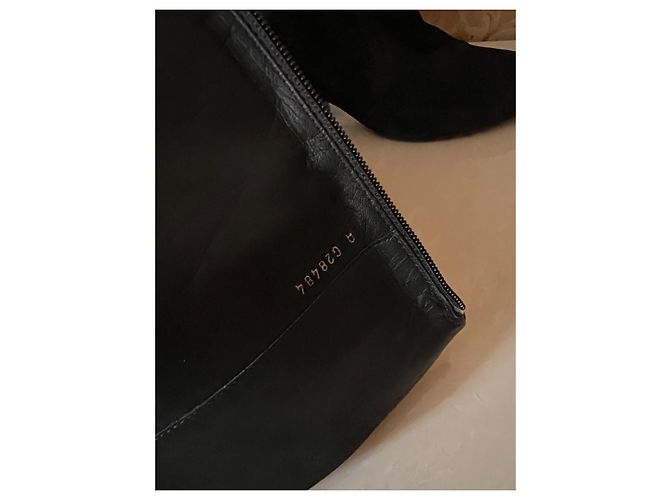 Botas Chanel de cuero negro - vista 10