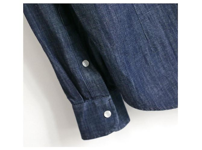 Autre Marque Camicia overshirt in denim leggero De Fursac per uomo Blu - vista 5