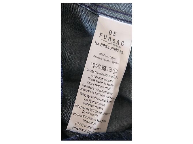 Autre Marque Camicia overshirt in denim leggero De Fursac per uomo Blu - vista 7