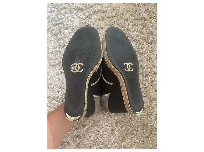 Chanel Mules compensées Bleu - vue 8