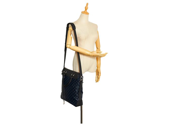 Borsa tote Greenwich Damier Cobalt blu Louis Vuitton - vista 13