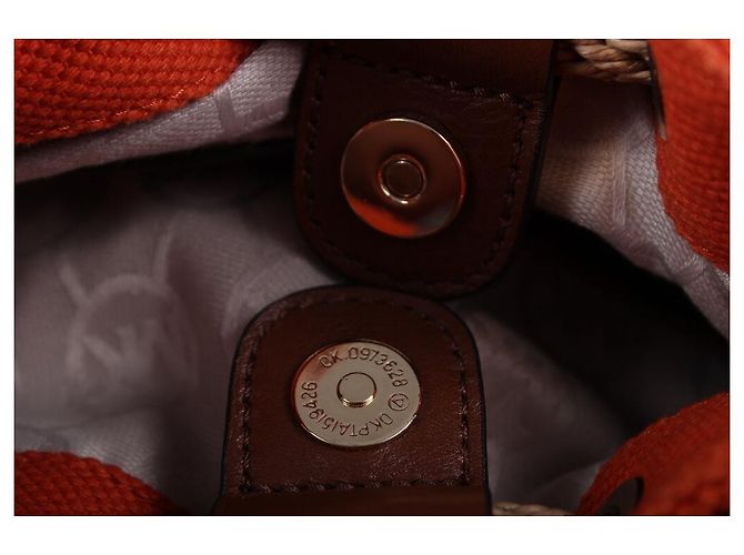 Borsa Michael Kors arancione in tessuto - vista 5