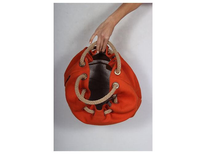 Borsa Michael Kors arancione in tessuto - vista 7
