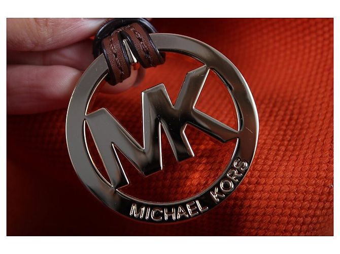 Borsa Michael Kors arancione in tessuto - vista 8