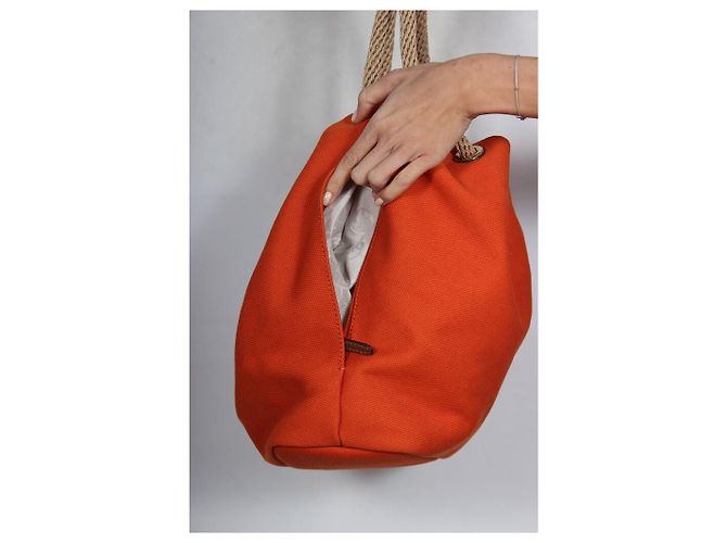 Borsa Michael Kors arancione in tessuto - vista 9