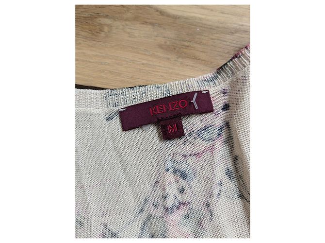 Top sin mangas de seda beige Kenzo - vista 6