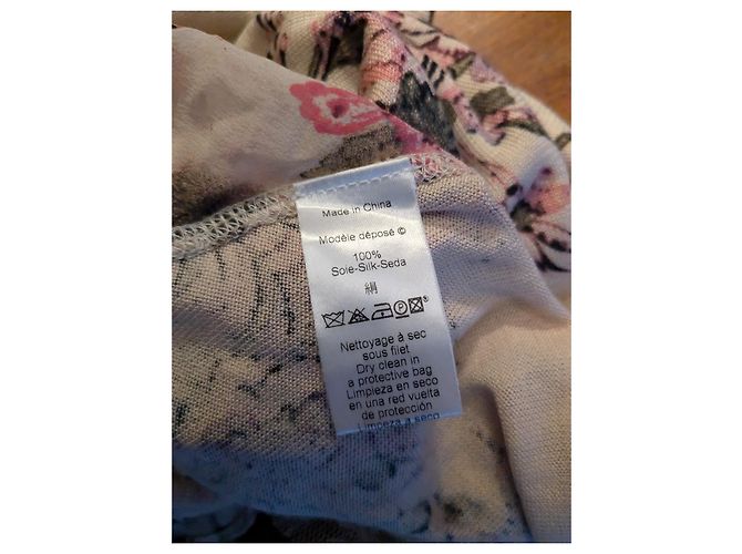 Top sin mangas de seda beige Kenzo - vista 7