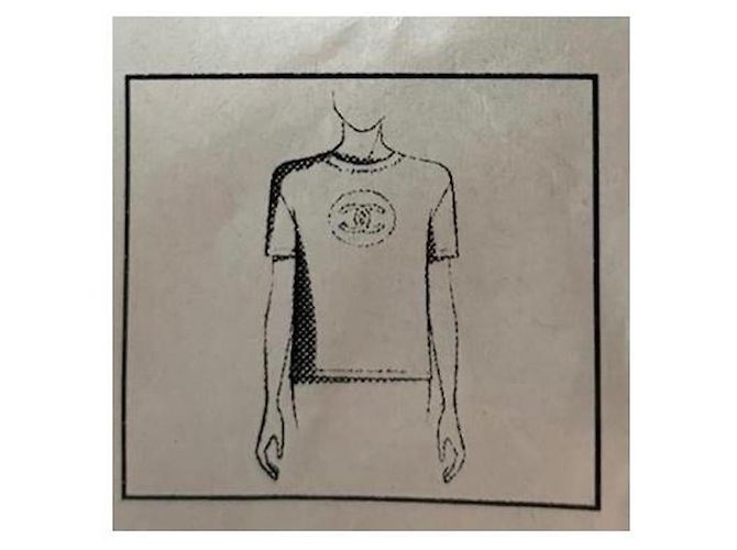 TOP BLANCO CHANEL FIRMA CC / TAMAÑO M / NUEVO - vista 4