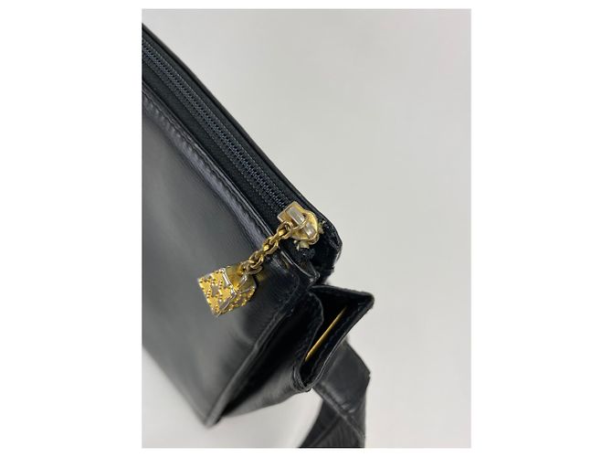 Christian Dior Black Leather Adjustable Shoulder Bag - view 3