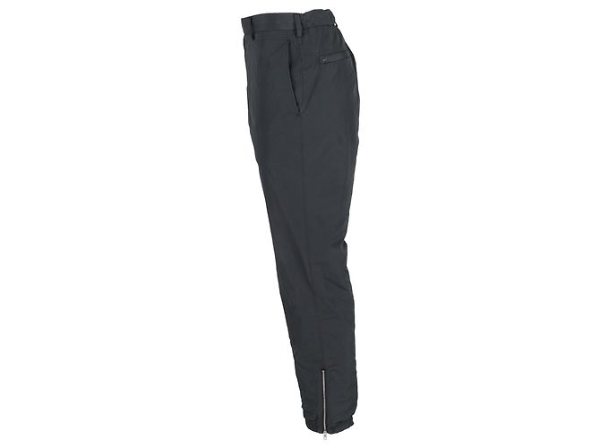 Pantaloni dritti Prada in nylon nero - vista 2