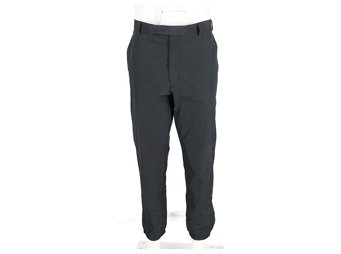 Pantaloni dritti Prada in nylon nero - vista 4