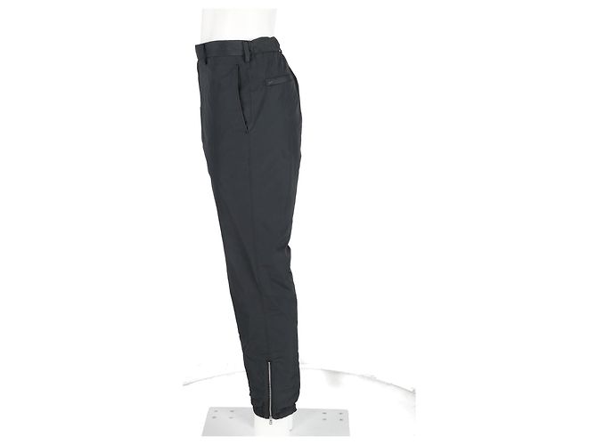 Pantaloni dritti Prada in nylon nero - vista 5