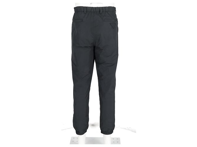 Pantaloni dritti Prada in nylon nero - vista 6