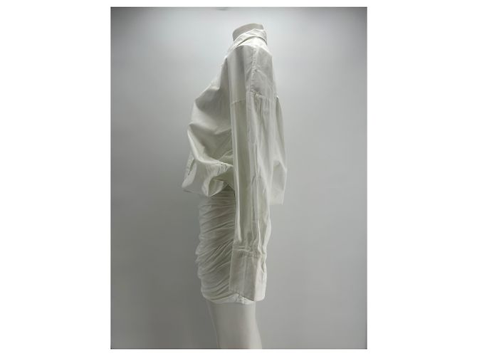Autre Marque Vestido Cekette T.International M Algodón Blanco - vista 4