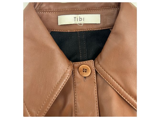 TIBI  Dresses T.FR 40 Vegan leather - view 5