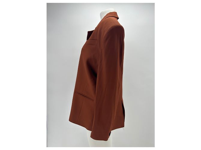 Autre Marque Non Signé / Unsigned jackets T.FR 36 Viscose Camel - view 4