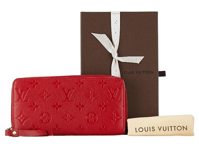 Zippy Monedero de cuero Monogram Empreinte Louis Vuitton Roja - vista 10