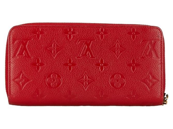 Zippy Monedero de cuero Monogram Empreinte Louis Vuitton Roja - vista 3