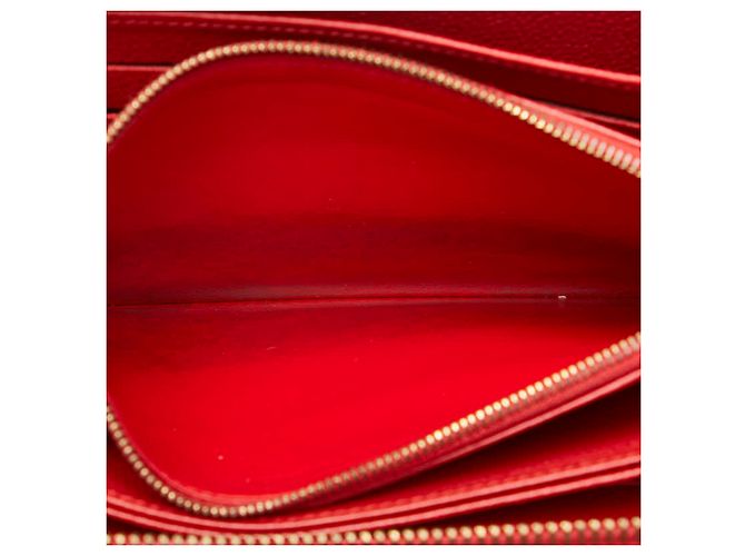 Zippy Monedero de cuero Monogram Empreinte Louis Vuitton Roja - vista 6