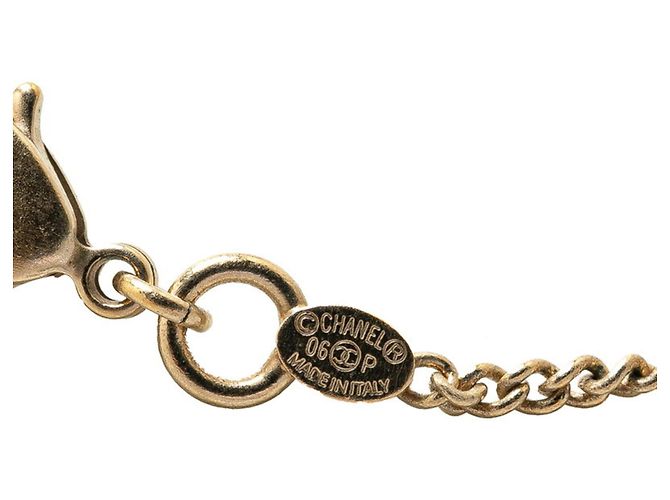 Collana Chanel Coco Mark Mademoiselle Heart Nero Bianco D'oro - vista 2