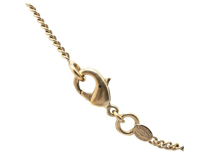Collana Chanel Coco Mark Mademoiselle Heart Nero Bianco D'oro - vista 3