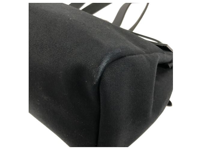 Hermès Schwarze Toile Herbag Cabas MM - Ansicht 10