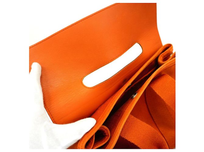 Hermès Borsa Tote Hermes Valparaiso PM Arancione - vista 11