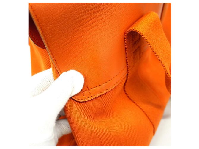 Hermès Borsa Tote Hermes Valparaiso PM Arancione - vista 16