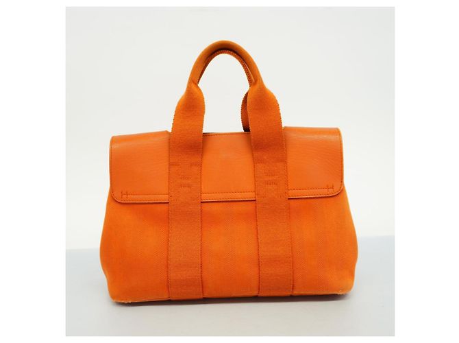 Hermès Borsa Tote Hermes Valparaiso PM Arancione - vista 17