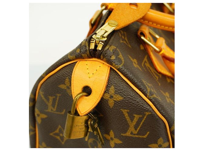 Borsa Louis Vuitton Monogram Speedy 25 Marrone - vista 13