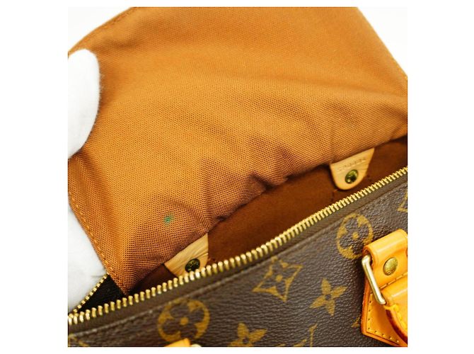 Borsa Louis Vuitton Monogram Speedy 25 Marrone - vista 14