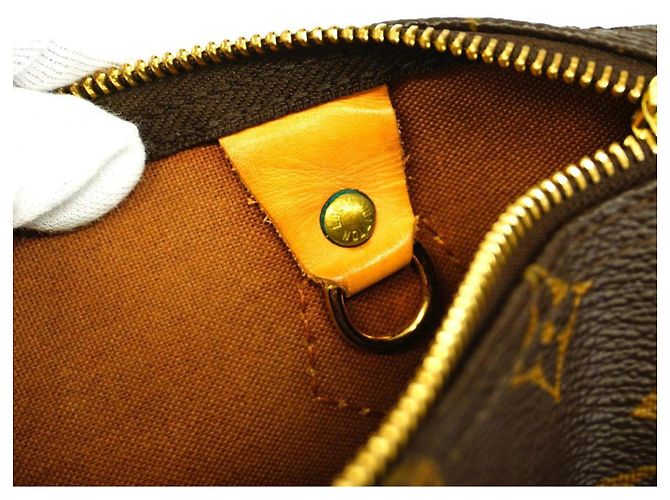 Borsa Louis Vuitton Monogram Speedy 25 Marrone - vista 15