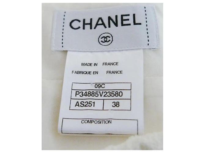 Falda lápiz de camelia aterciopelada Chanel Crucero 2009 Crudo - vista 5