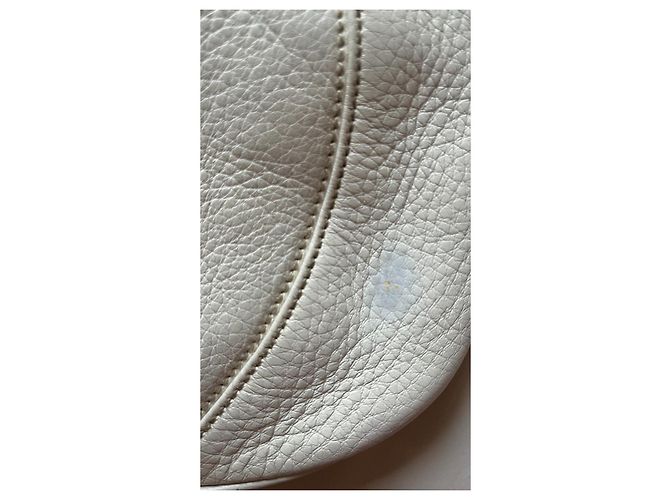 Borsa Prada Vitello Daino con manico in metallo bianca Bianco - vista 9